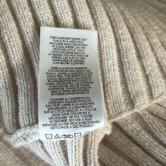 CAbi 3363 D-Ring Pullover Ribbed Sweater Cream M - Picture 8 of 8